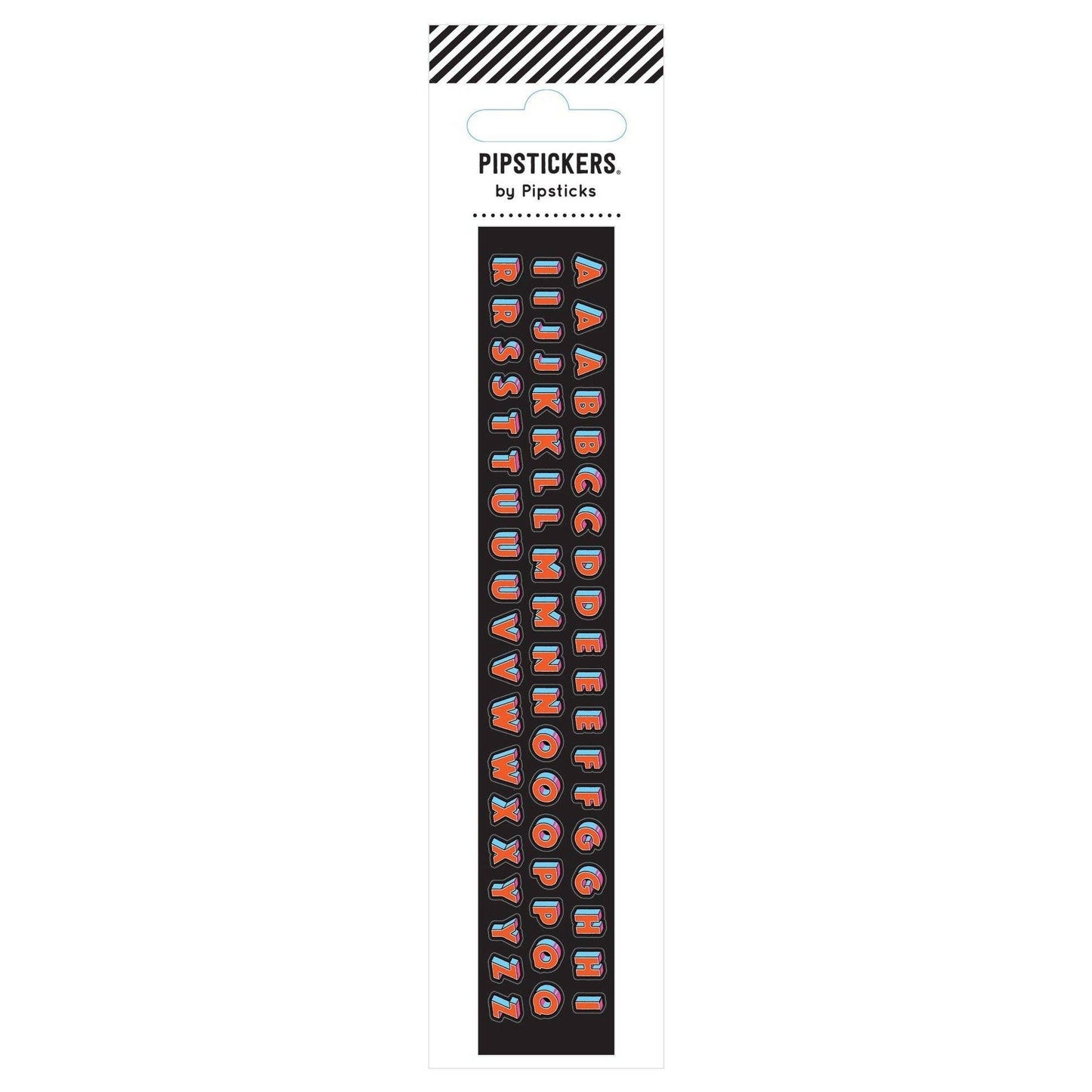 Black & Red Alphabet Stickers