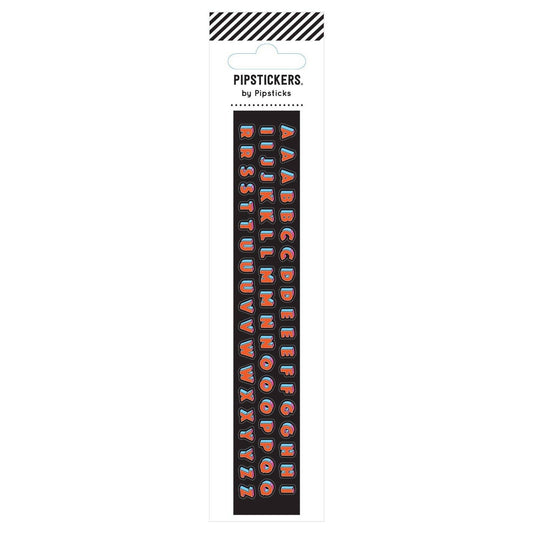 Black & Red Alphabet Stickers