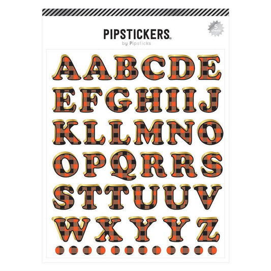 Buffalo Plaid Big Alphabet (5ct) Stickers