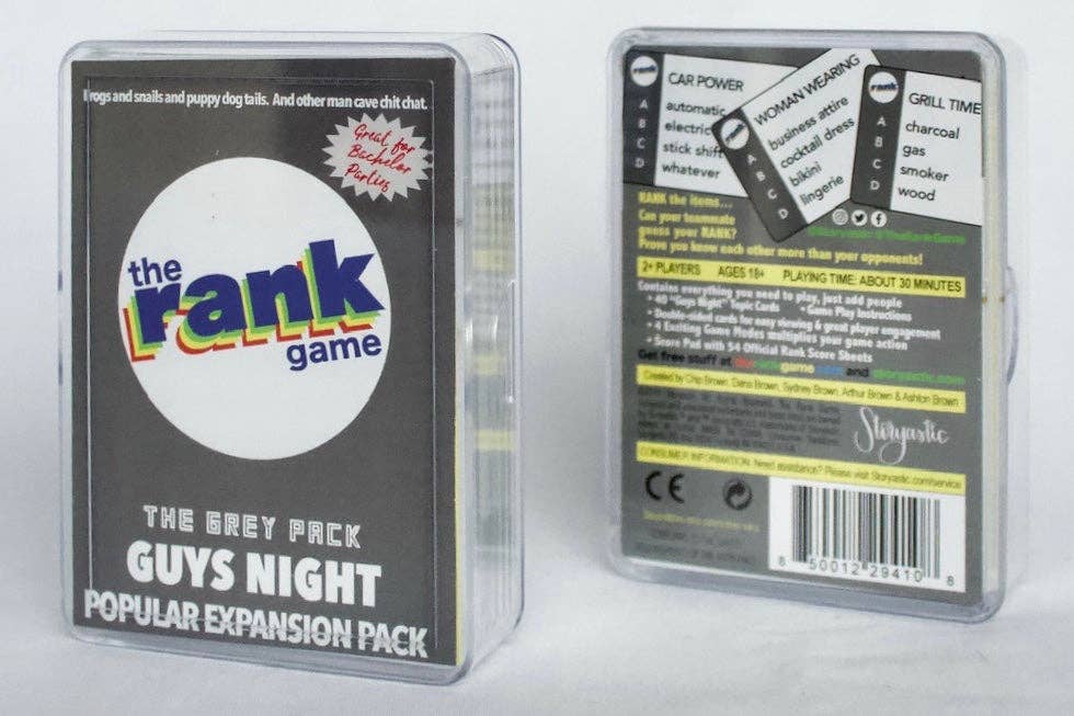 The Rank Game- Expansion & Standalone Pack: Guys Night (Grey