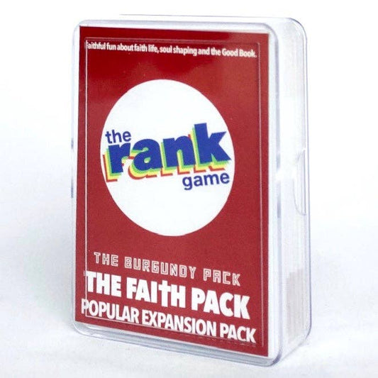 The Rank Game- Expansion & Standalone Pack: Faith Pack (Burgundy Pack)