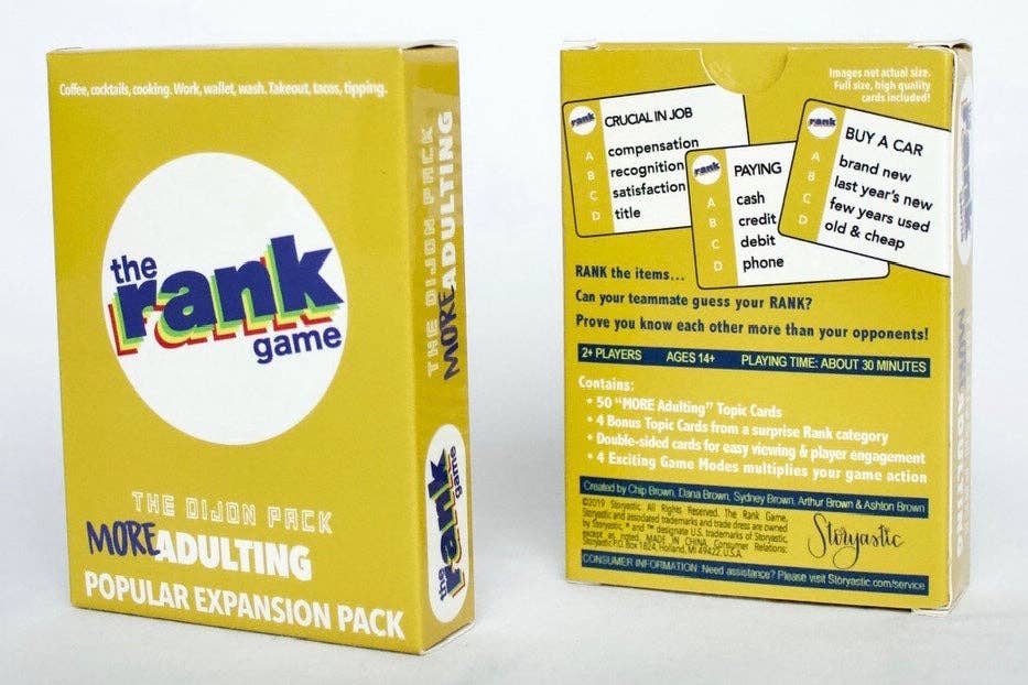 The Rank Game- Expansion Pack: MORE Adulting (Dijon Pack)