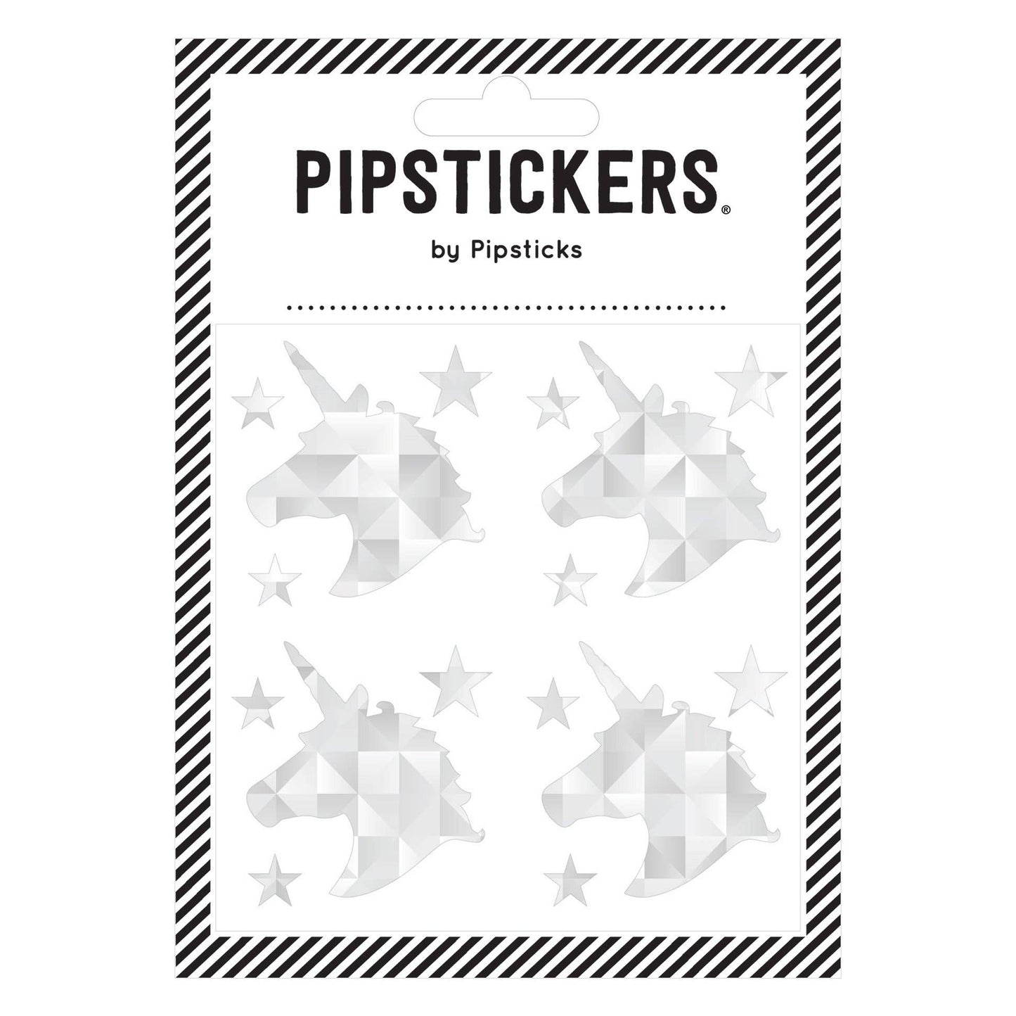 Silver Holographic Unicorns Stickers