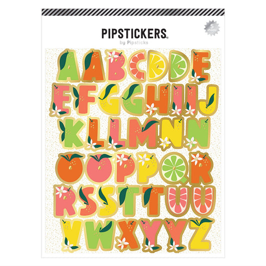 Zesty Big Alphabet (5ct) Stickers