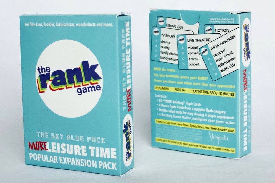 The Rank Game- Expansion Pack: MORE Leisure Time (Sky Blue Pack)