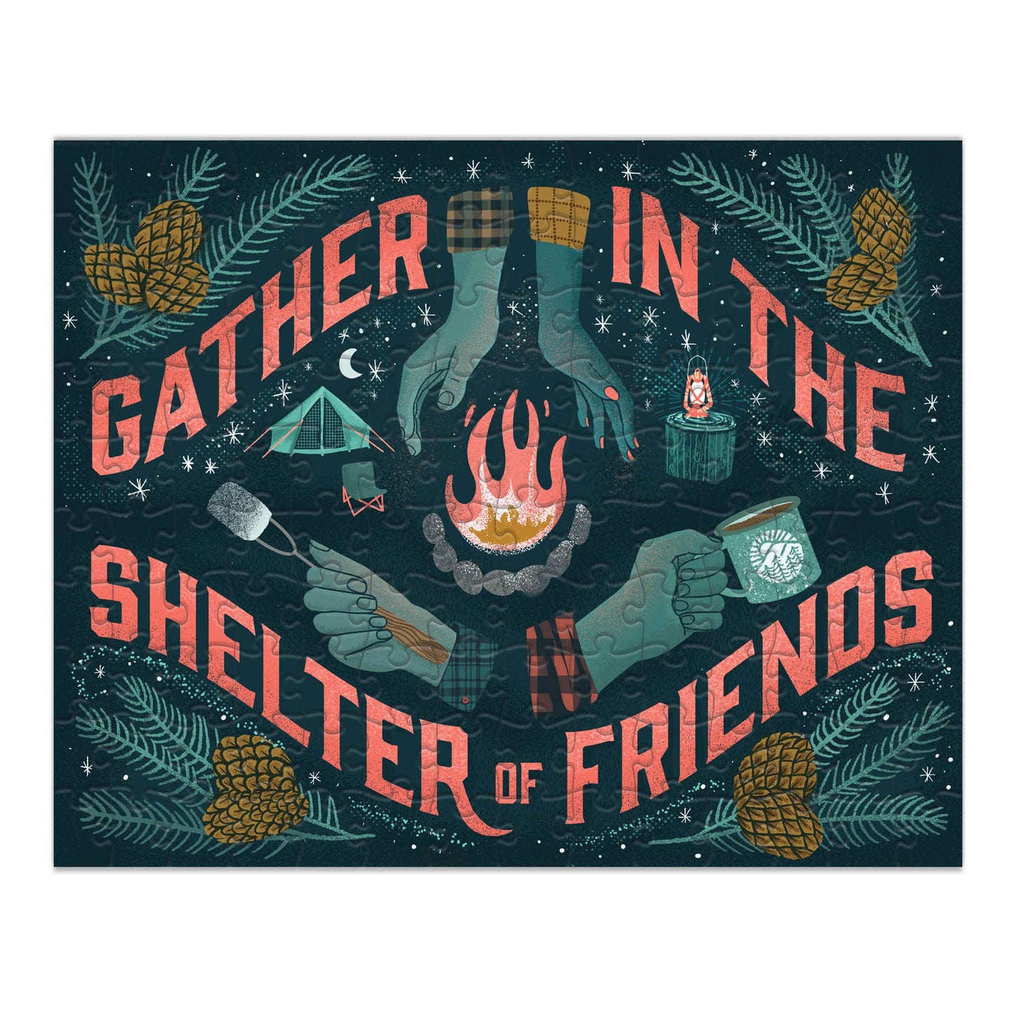 Mini Jigsaw Puzzle- Gather in the Shelter of Friends