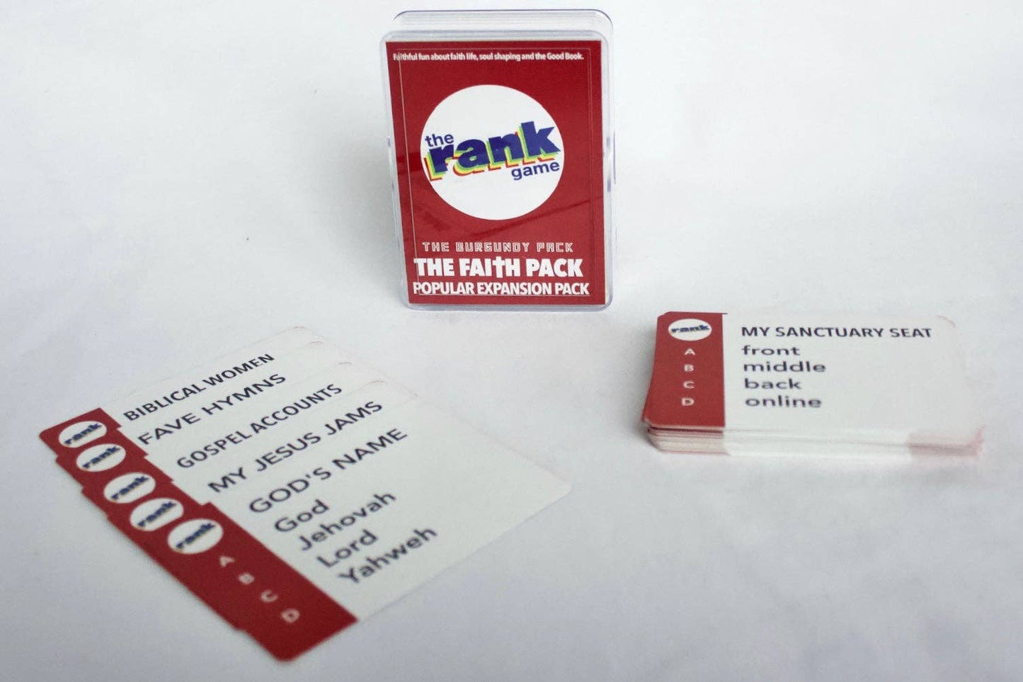 The Rank Game- Expansion & Standalone Pack: Faith Pack (Burgundy Pack)