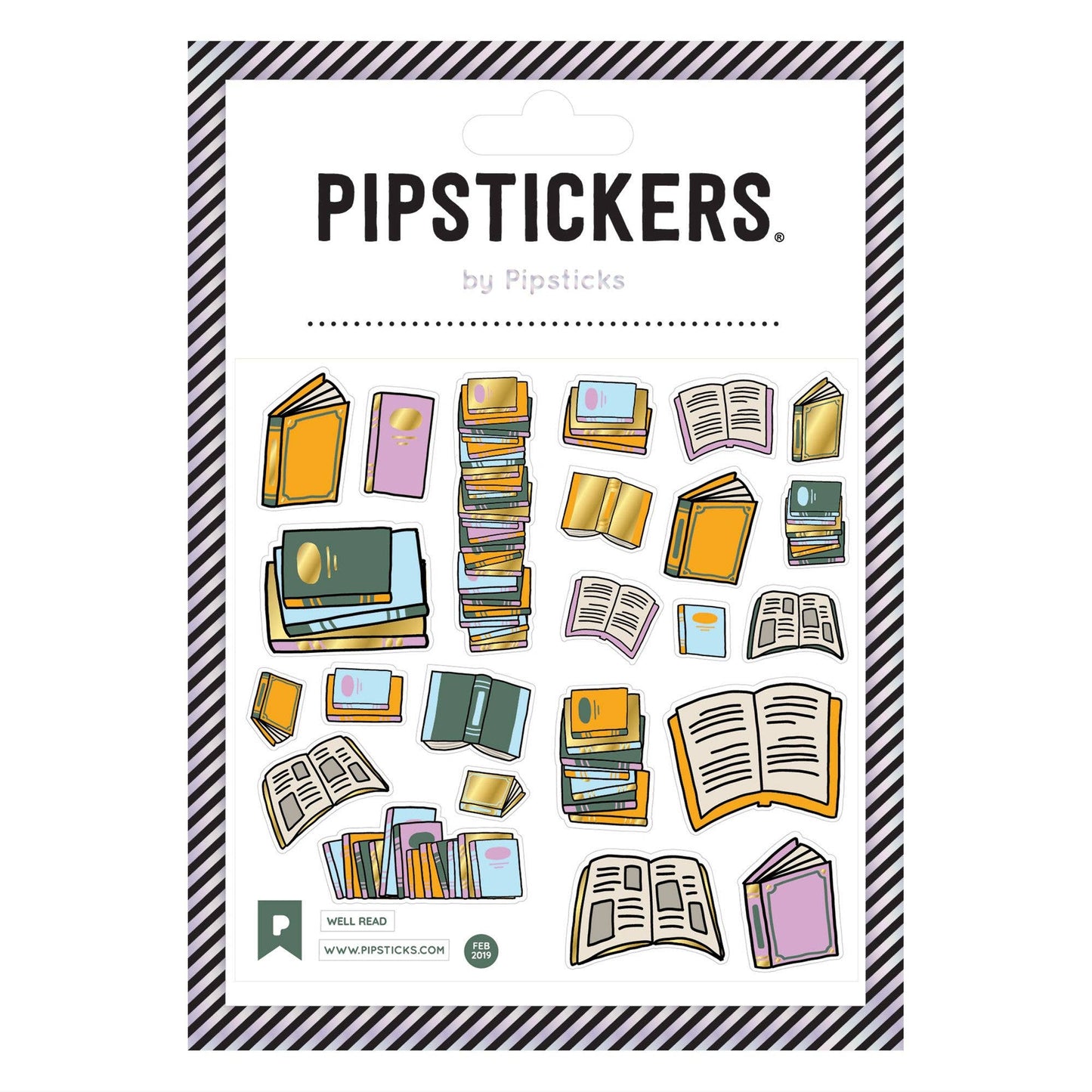 Well Read Holographic Gold Foil PVC Sticker